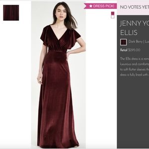 JENNY YOO Dark Berry | Luxe Stretch Velvet Dress